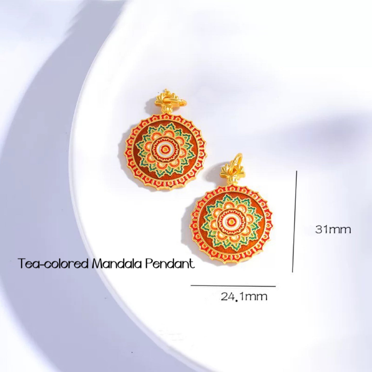 Saghin Handcrafted Mandala Pendant Necklace